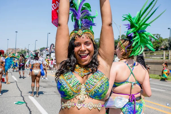 Toronto Ontario Kanada Sierpnia 2019 Uczestnicy Toronto Caribbean Carnival Grand — Zdjęcie stockowe