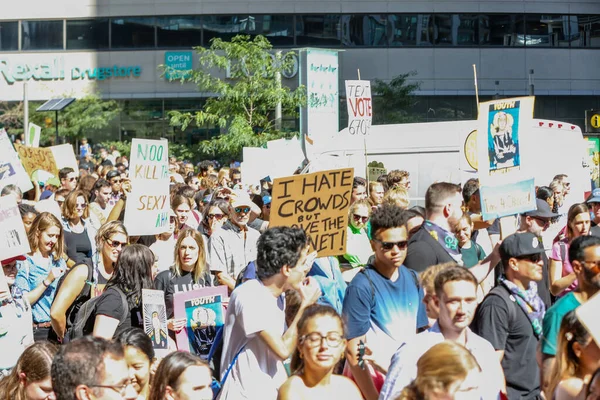 Toronto Ontario Kanada Wrzesień 2019 Piątki Dla Przyszłości Protest Sprawie — Zdjęcie stockowe