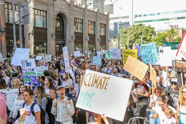 Toronto Ontario Kanada Wrzesień 2019 Piątki Dla Przyszłości Protest Sprawie — Zdjęcie stockowe