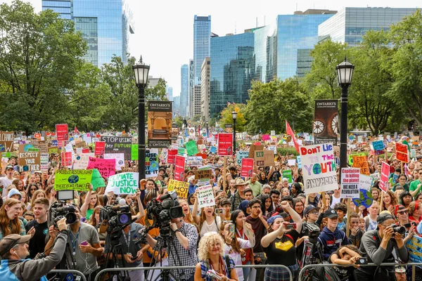 Toronto Ontario Canada September 2019 Vrijdag Voor Toekomst Protest Tegen — Stockfoto