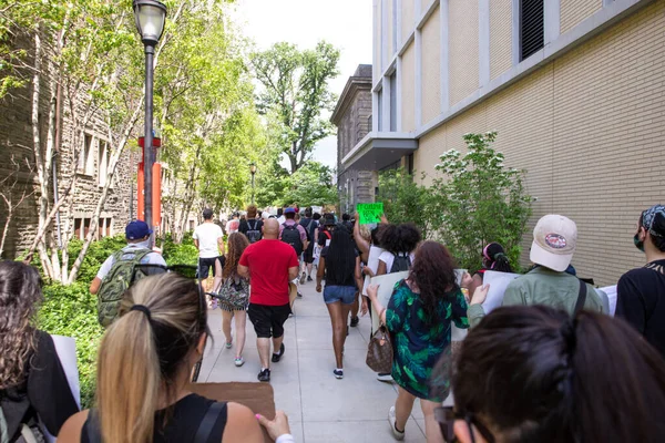 Toronto Ontario Canada June 2020 Racism March Convening Black Lives — 스톡 사진