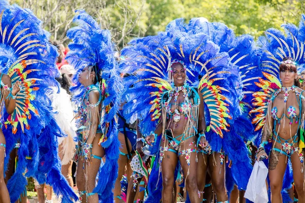 Toronto Ontario Canadá Agosto 2019 Participantes Gran Desfile Del Carnaval — Foto de Stock