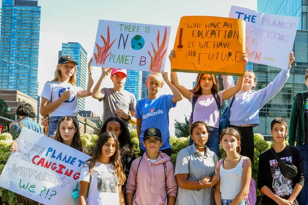 Toronto Ontario Canadá Septiembre 2019 Protesta Contra Cambio Climático Viernes — Foto de Stock