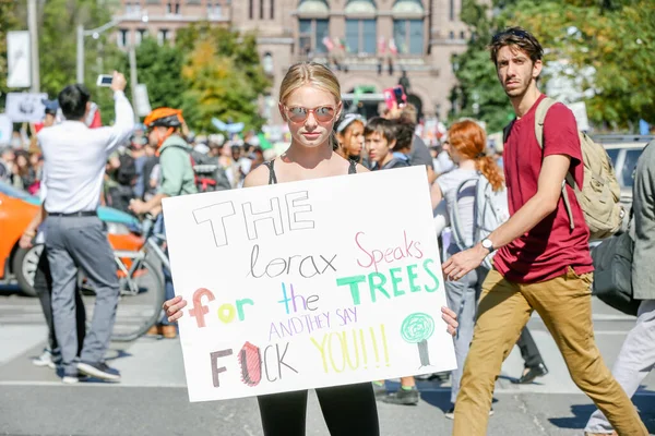 Toronto Ontario Kanada Září 2019 Pátek Pro Budoucnost Protest Proti — Stock fotografie