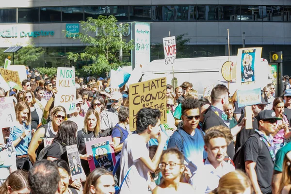 Toronto Ontario Kanada Wrzesień 2019 Piątki Dla Przyszłości Protest Sprawie — Zdjęcie stockowe