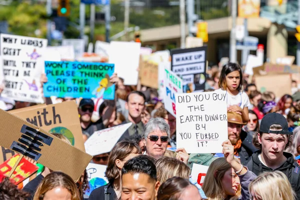 Toronto Ontario Kanada Září 2019 Pátek Pro Budoucnost Protest Proti — Stock fotografie