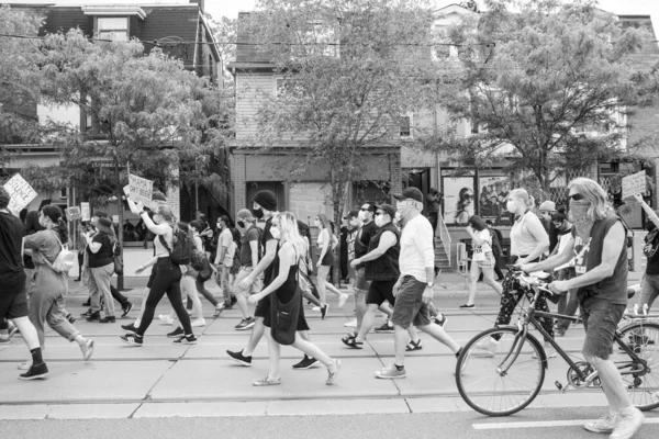 Toronto Ontario Canada June 2020 Racism March Convening Black Lives — 스톡 사진