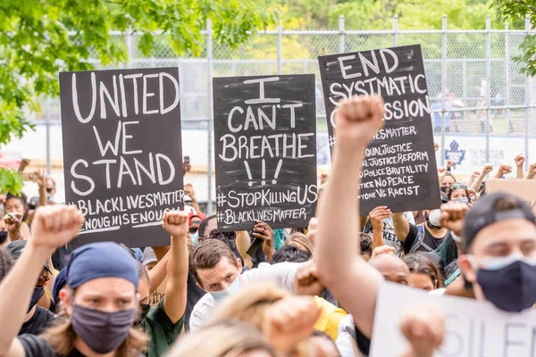 Toronto Ontario Canada June 2020 Марш Антирасизму Солідарність Black Lives — стокове фото