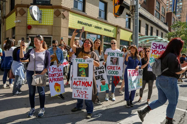 Toronto Ontatio Canada September 2019 Fridays Future Climate Change Protest — 스톡 사진