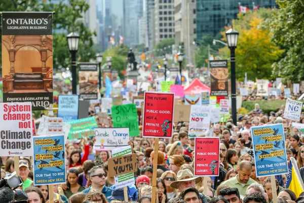 Toronto Ontatio Canada September 2019 Fridays Future Climate Change Protest — 스톡 사진