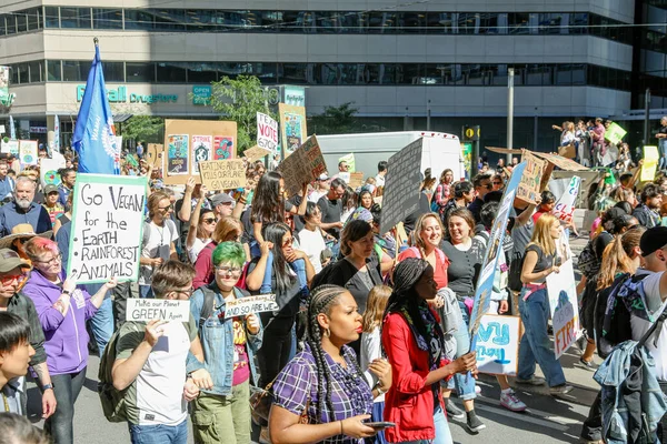 Toronto Ontario Kanada Září 2019 Pátek Pro Budoucnost Protest Proti — Stock fotografie