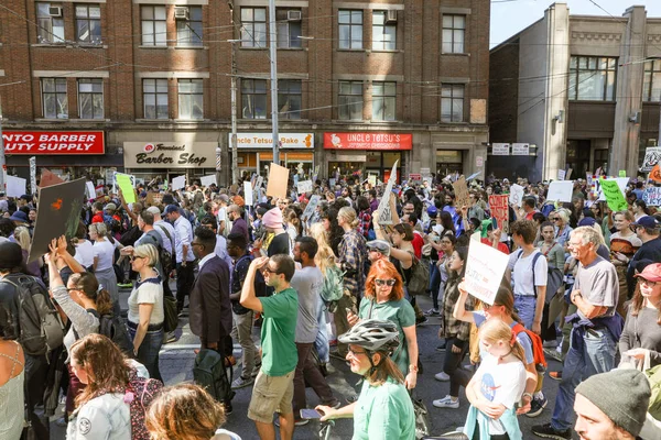 Toronto Ontario Kanada Wrzesień 2019 Piątki Dla Przyszłości Protest Sprawie — Zdjęcie stockowe