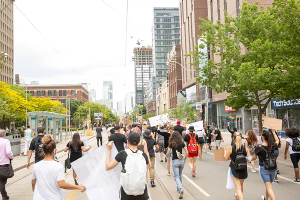 Toronto Ontario Canada June 2020 Racism March Convening Black Lives — 스톡 사진