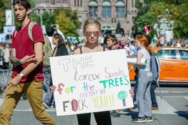 Toronto Ontario Kanada Září 2019 Pátek Pro Budoucnost Protest Proti — Stock fotografie