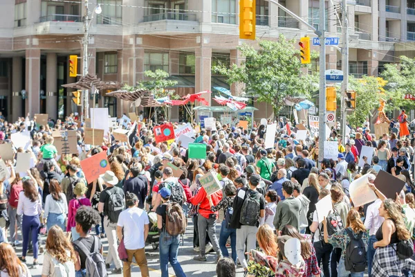 Toronto Ontatio Canada September 2019 Fridays Future Climate Change Protest — 스톡 사진