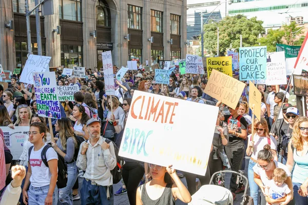 Toronto Ontario Kanada Wrzesień 2019 Piątki Dla Przyszłości Protest Sprawie — Zdjęcie stockowe