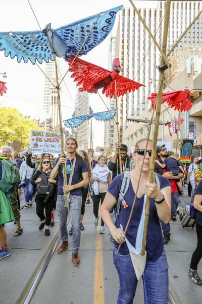 Toronto Ontario Canadá Septiembre 2019 Protesta Contra Cambio Climático Viernes — Foto de Stock