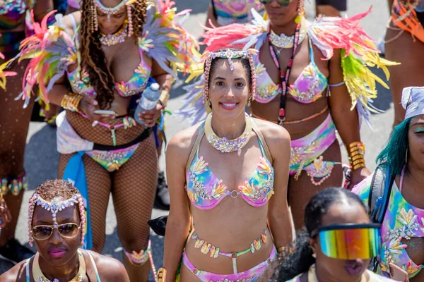 Toronto Ontario Canadá Agosto 2019 Participantes Gran Desfile Del Carnaval —  Fotos de Stock