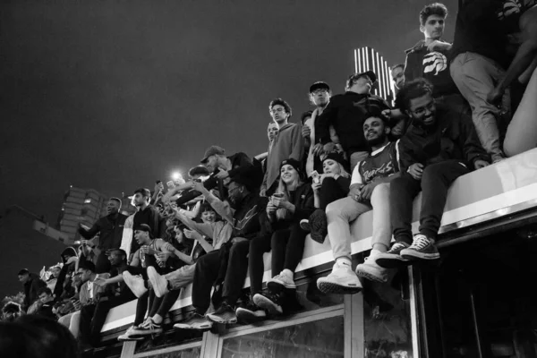 Los Fans Toronto Raptors Celebran Después Que Los Raptors Derrotaran — Foto de Stock