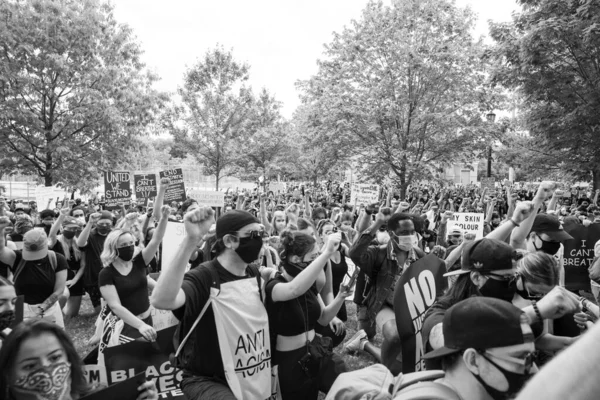 Toronto Ontario Canadá Junio 2020 Marcha Contra Racismo Solidaridad Con — Foto de Stock