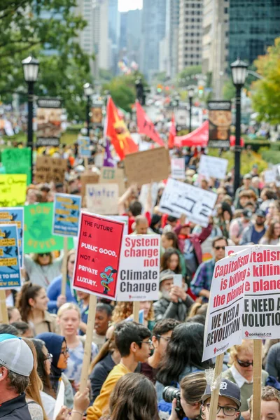 Toronto Ontatio Canada September 2019 Fridays Future Climate Change Protest — 스톡 사진