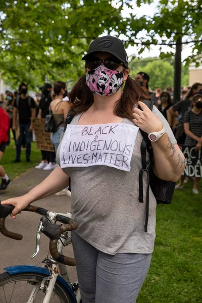 Toronto Ontario Kanada Juni 2020 Rassismus Marsch Aus Solidarität Mit — Stockfoto