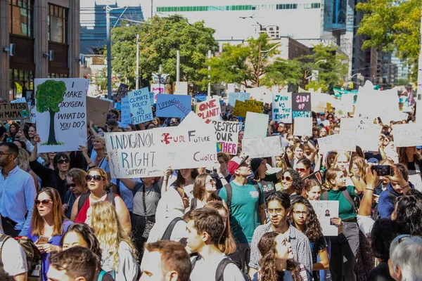 Toronto Ontario Canada Setembro 2019 Sextas Feiras Para Futuro Protesto — Fotografia de Stock