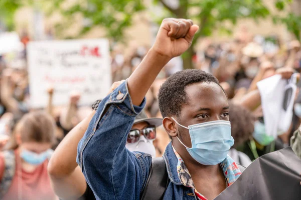 Toronto Ontario Kanada Juni 2020 Rassismus Marsch Aus Solidarität Mit — Stockfoto
