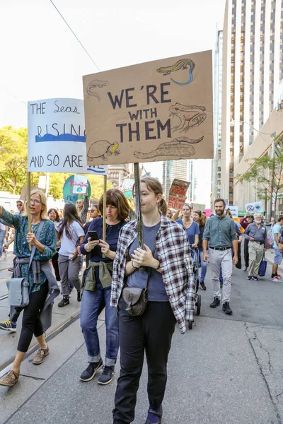 Toronto Ontario Canada September 2019 Vrijdag Voor Toekomst Protest Tegen — Stockfoto