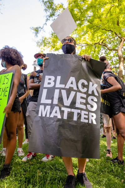 Toronto Ontario Canadá Junio 2020 Marcha Contra Racismo Solidaridad Con — Foto de Stock