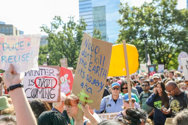 Toronto Ontario Canada Σεπτεμβρίου 2019 Διαμαρτυρίες Για Την Κλιματική Αλλαγή — Φωτογραφία Αρχείου