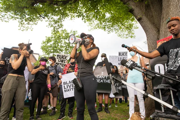 Toronto Ontario Canada Junho 2020 Marcha Racismo Solidariedade Com Matéria — Fotografia de Stock