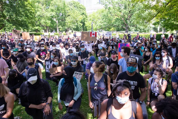 Toronto Ontario Canada June 2020 Racism March Convening Black Lives — 스톡 사진