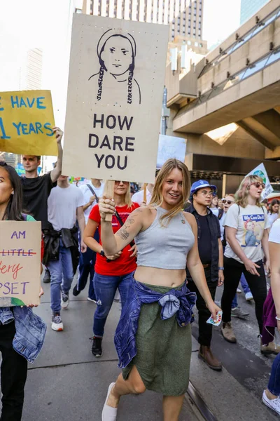 Toronto Ontario Canada Σεπτεμβρίου 2019 Διαμαρτυρίες Για Την Κλιματική Αλλαγή — Φωτογραφία Αρχείου