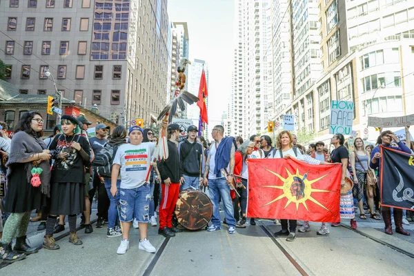 Toronto Ontario Canadá Septiembre 2019 Protesta Contra Cambio Climático Viernes — Foto de Stock