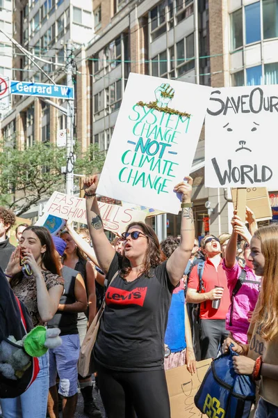 Toronto Ontatio Canada September 2019 Fridays Future Climate Change Protest — 스톡 사진