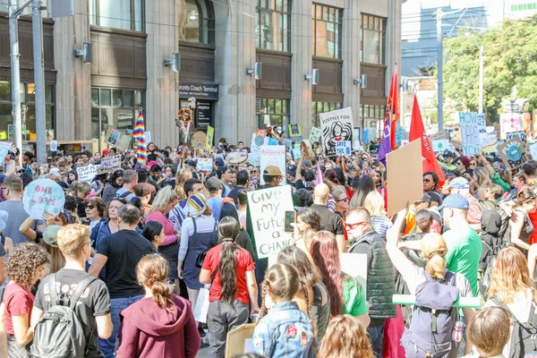 Toronto Ontario Canada Setembro 2019 Sextas Feiras Para Futuro Protesto — Fotografia de Stock