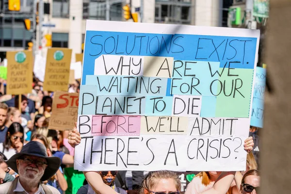 Toronto Ontario Kanada Září 2019 Pátek Pro Budoucnost Protest Proti — Stock fotografie