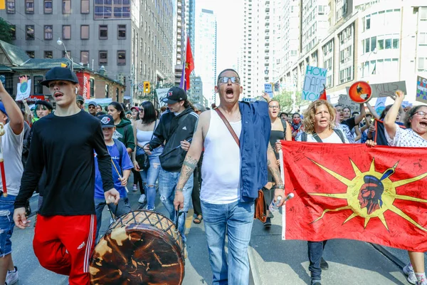 Toronto Ontario Canadá Septiembre 2019 Protesta Contra Cambio Climático Viernes — Foto de Stock