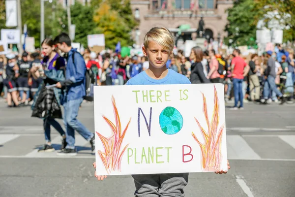 Toronto Ontario Canada Septembre 2019 Manifestation Contre Changement Climatique Les — Photo