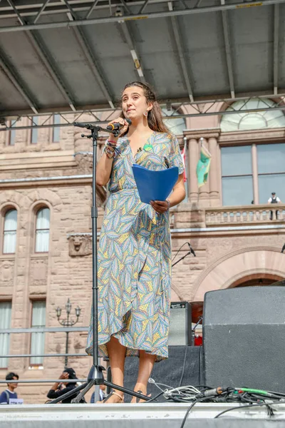 Toronto Ontario Canada Szeptember 2019 Péntek Jövőért Klímaváltozás Elleni Tiltakozás — Stock Fotó