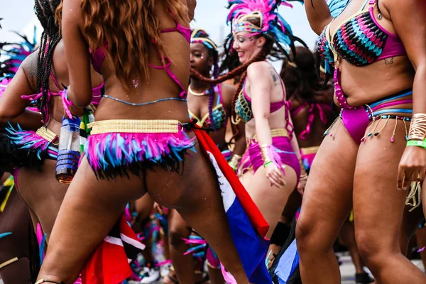 Toronto Ontario Canadá Agosto 2019 Participantes Gran Desfile Del Carnaval — Foto de Stock