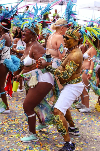 Toronto Ontario Canada Agosto 2019 Participantes Grande Desfile Carnaval Caribe — Fotografia de Stock