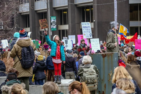 Toronto Ontario Canada Ιανουαριου 2018 Women March Defining Our Future — Φωτογραφία Αρχείου