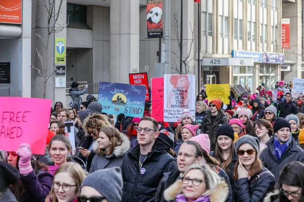 Toronto Ontario Canadá Enero 2018 Mujeres Marchan Definiendo Nuestro Futuro — Foto de Stock