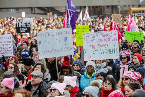 Toronto Ontario Canada January 2018 Women March Defining Our Future — стокове фото