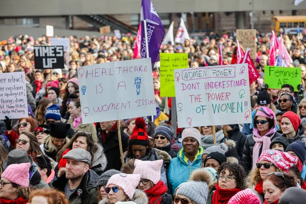 Toronto Ontario Canadá Enero 2018 Mujeres Marchan Definiendo Nuestro Futuro —  Fotos de Stock