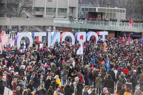 Toronto Ontario Canada Janeiro 2018 Mulheres Março Definição Nosso Futuro — Fotografia de Stock