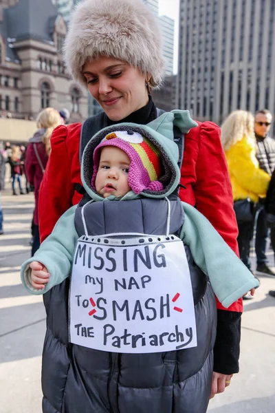 Toronto Ontario Canada January 2018 Women March Defining Our Future — стокове фото