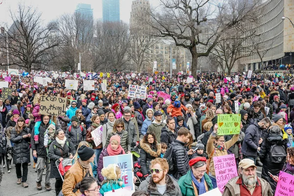 Toronto Ontario Canada Janvier 2018 Femmes Mars Définition Notre Avenir — Photo